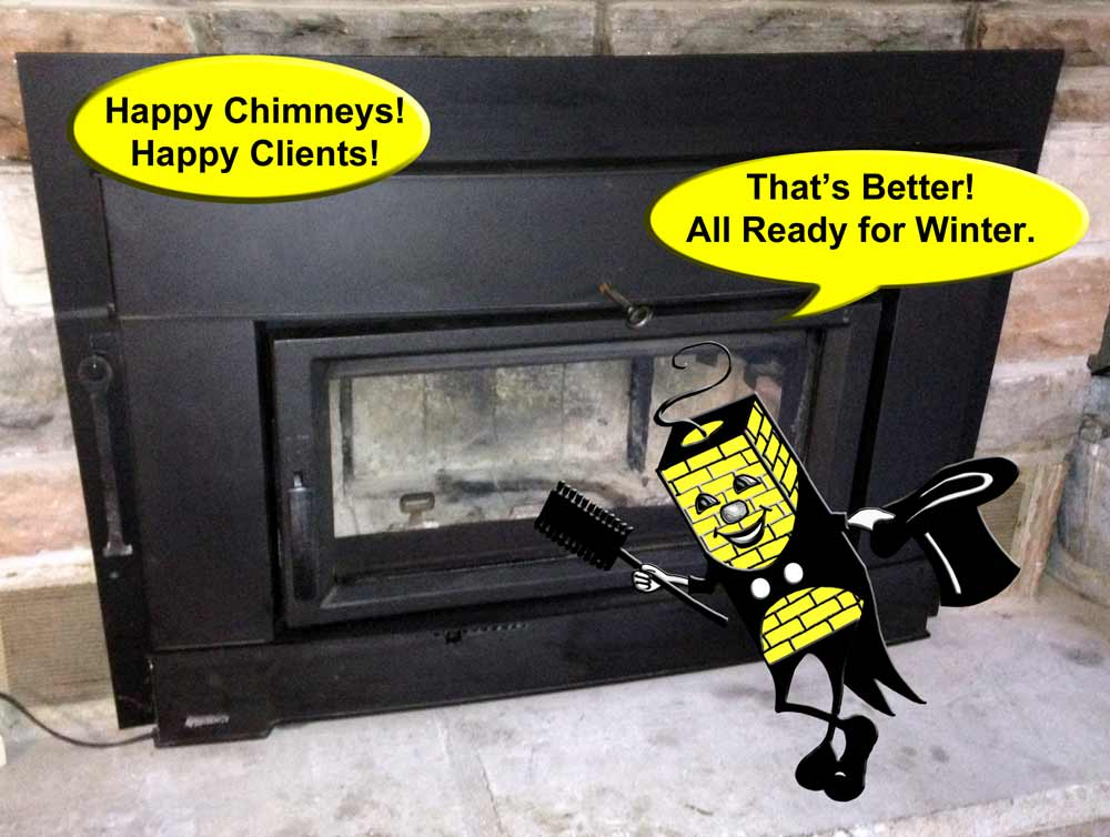 Cleaning Wood Burning Fireplace Inserts - Mr. Happy Chimney How To Clean A Fireplace Insert
