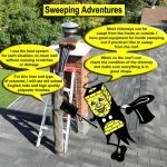 Most chimney's can be swept from inside or outside. I have great equipment for inside sweeping, but if practical I like to sweep from the roof.